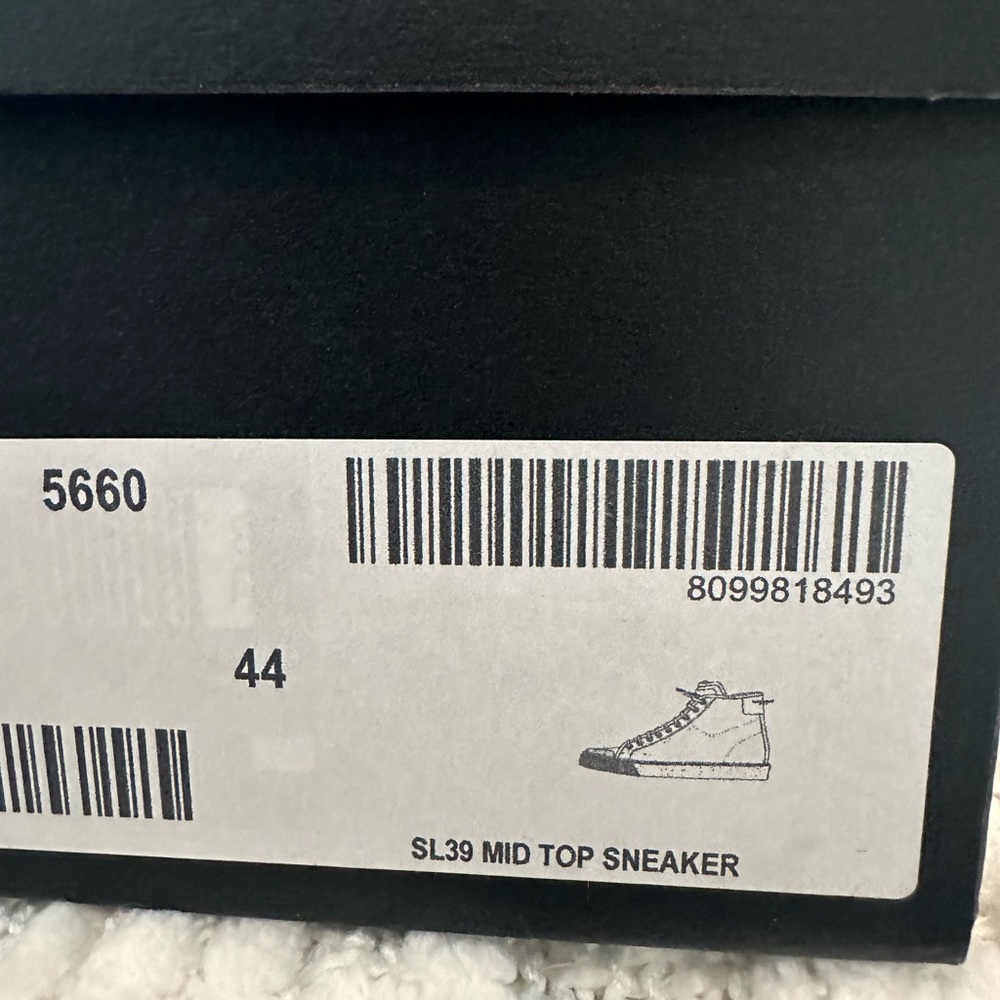 NEW Saint Laurent - Pink Canvas SL 39 Mid Top Sneakers size 10 1/2